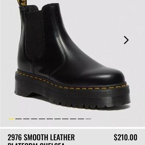 Dr. Martens Chelsea Platform boots in deep, dark red